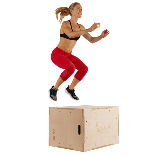 Sunny Health & Fitness Wood Plyo Box with Cover No. 084