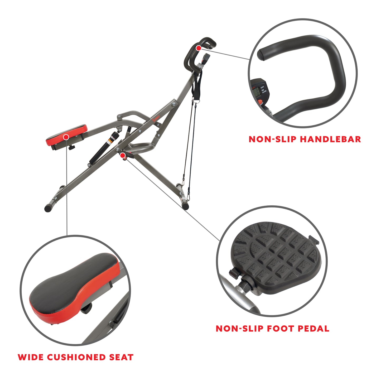 Sunny Health & Fitness Row-N-Ride® PRO Squat Assist Trainer - SF-A020052