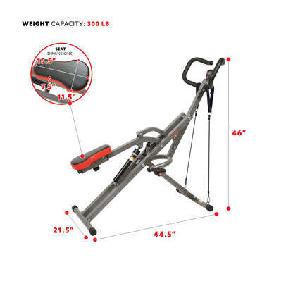 Sunny Health & Fitness Row-N-Ride® PRO Squat Assist Trainer - SF-A020052