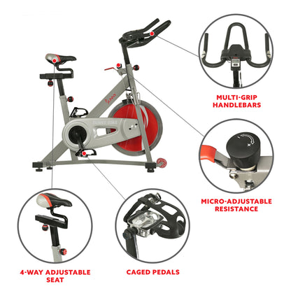 Sunny Health & Fitness Pro II Indoor Cycling Bike with Device Mount and Advanced Display – SF-B1995