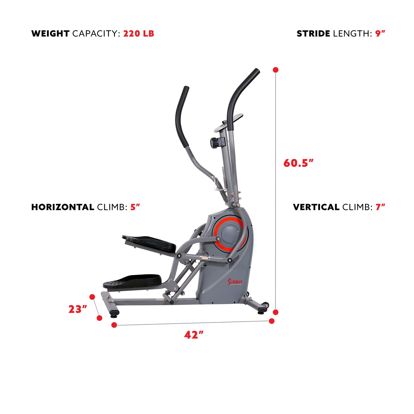 Sunny Health & Fitness Performance Cardio Climber - SF-E3911