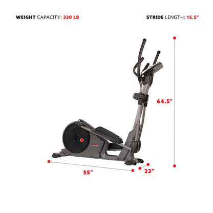 Sunny Health & Fitness Pre-Programmed Elliptical Trainer SF-E3912