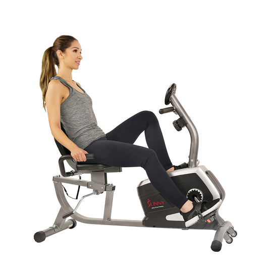 Sunny Health & Fitness Easy Adjustable Seat Recumbent Bike - SF-RB4616S