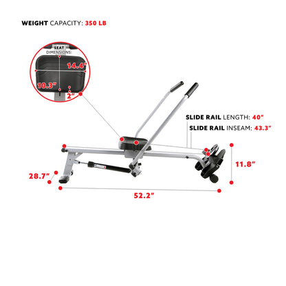 Sunny Health & Fitness Full Motion Rowing Machine - SF-RW5639