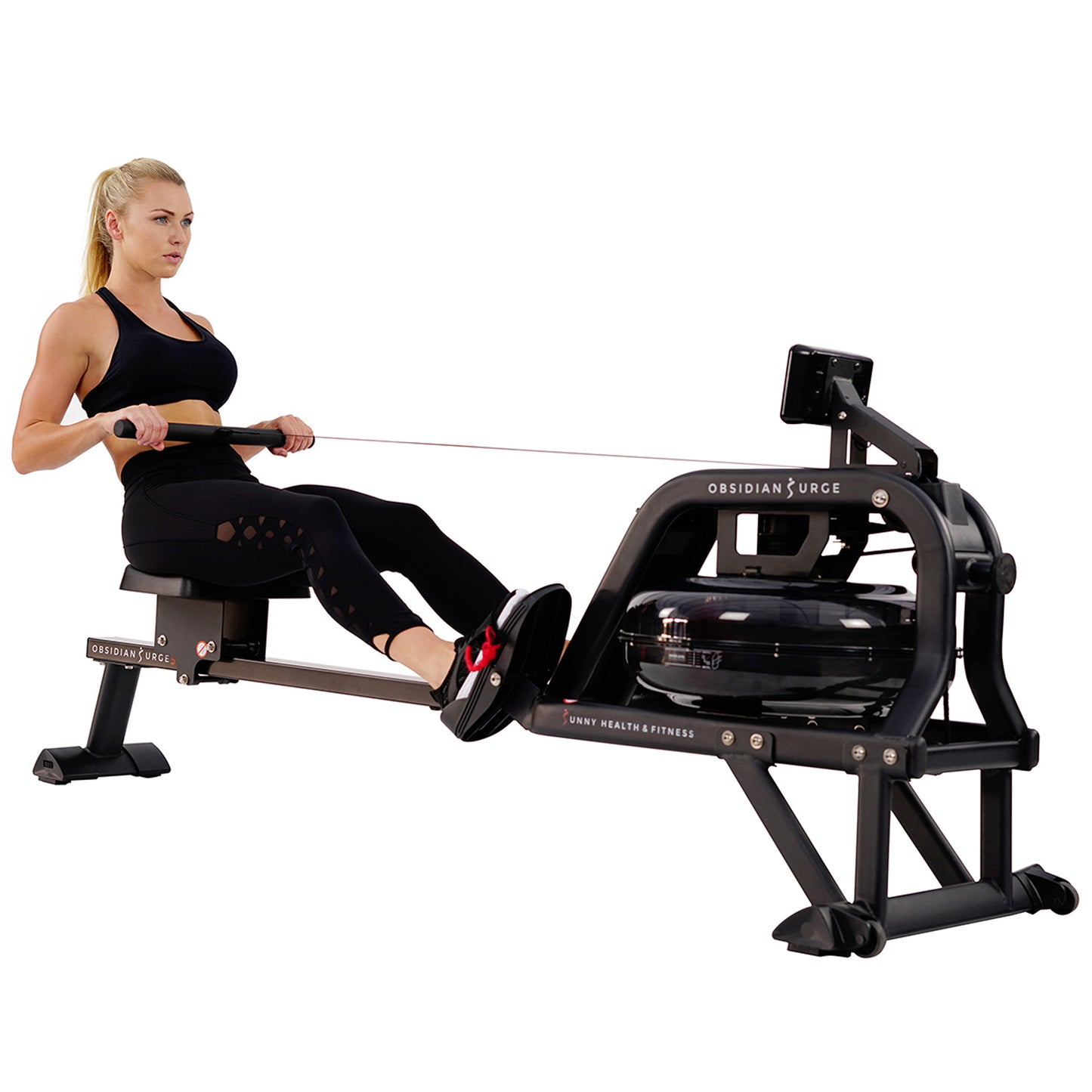 Sunny Health & Fitness Obsidian Surge 500 m Water Rowing Machine