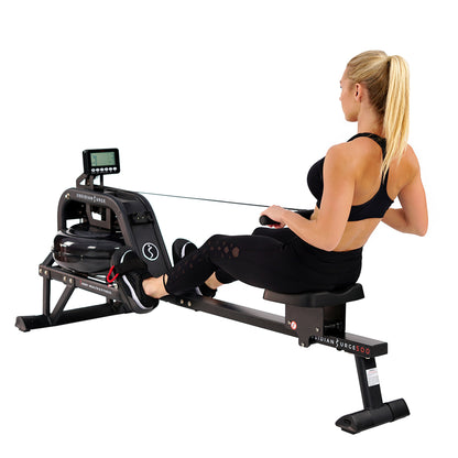 Sunny Health & Fitness Obsidian Surge 500 m Water Rowing Machine