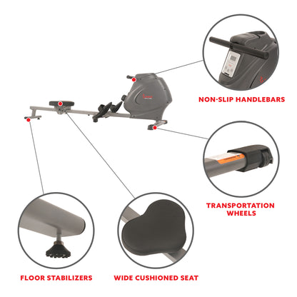 Sunny Health & Fitness SPM Magnetic Rowing Machine - SF-RW5801