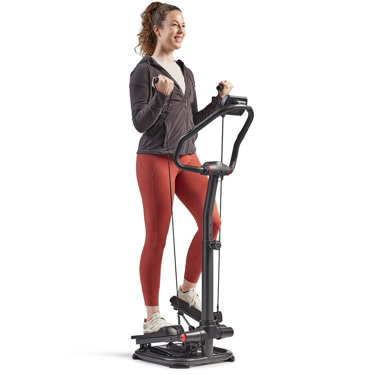 Sunny Health & Fitness Power Stepper with Resistance Bands and Handlebar SF-S021055