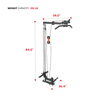 Sunny Health & Fitness Lat Pull Down Attachment Pulley System for Power Racks – SF-XF9927