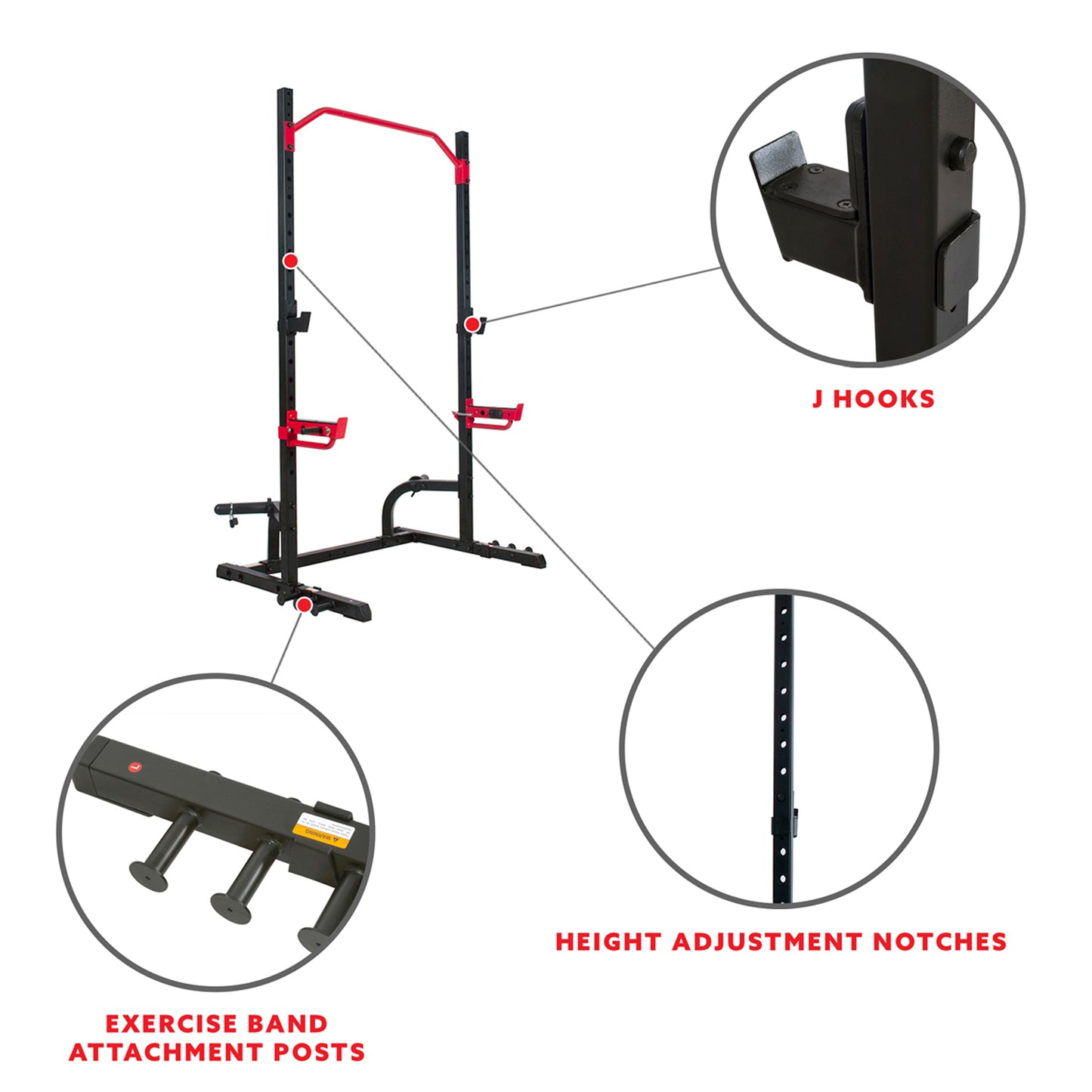 Sunny Health & Fitness Power Zone Squat Stand - SF-XF9931