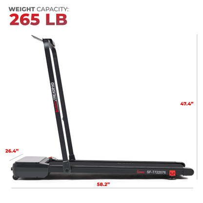 Sunny Health & Fitness Pacer Smart Compact Auto Incline Treadpad Treadmill – SF-T722076