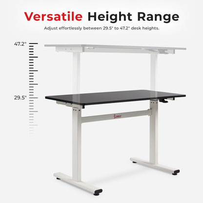 Sunny Health & Fitness Multi-Purpose Air-drive Adjustable Standing Desk – SF-A023001