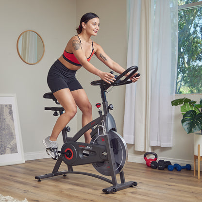 Sunny Health & Fitness Premium Magnetic Resistance Smart Indoor Cycling Bike with Quiet Belt Drive and Exclusive SunnyFit® App Enhanced Bluetooth Connectivity