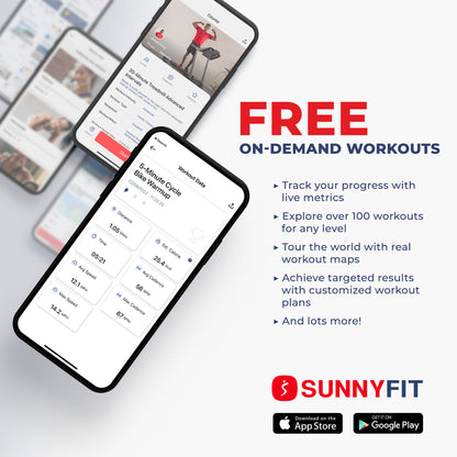 Sunny Health & Fitness Premium Magnetic Resistance Smart Indoor Cycling Bike with Quiet Belt Drive and Exclusive SunnyFit® App Enhanced Bluetooth Connectivity