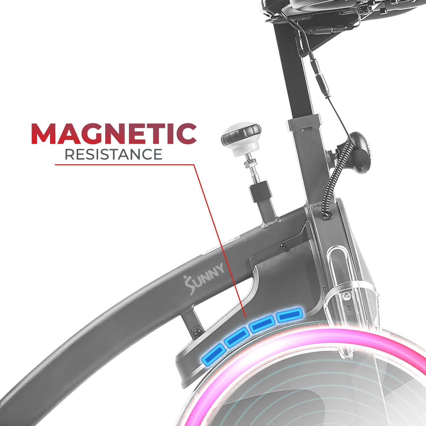 Sunny Health & Fitness Premium Magnetic Resistance Smart Indoor Cycling Bike with Quiet Belt Drive and Exclusive SunnyFit® App Enhanced Bluetooth Connectivity