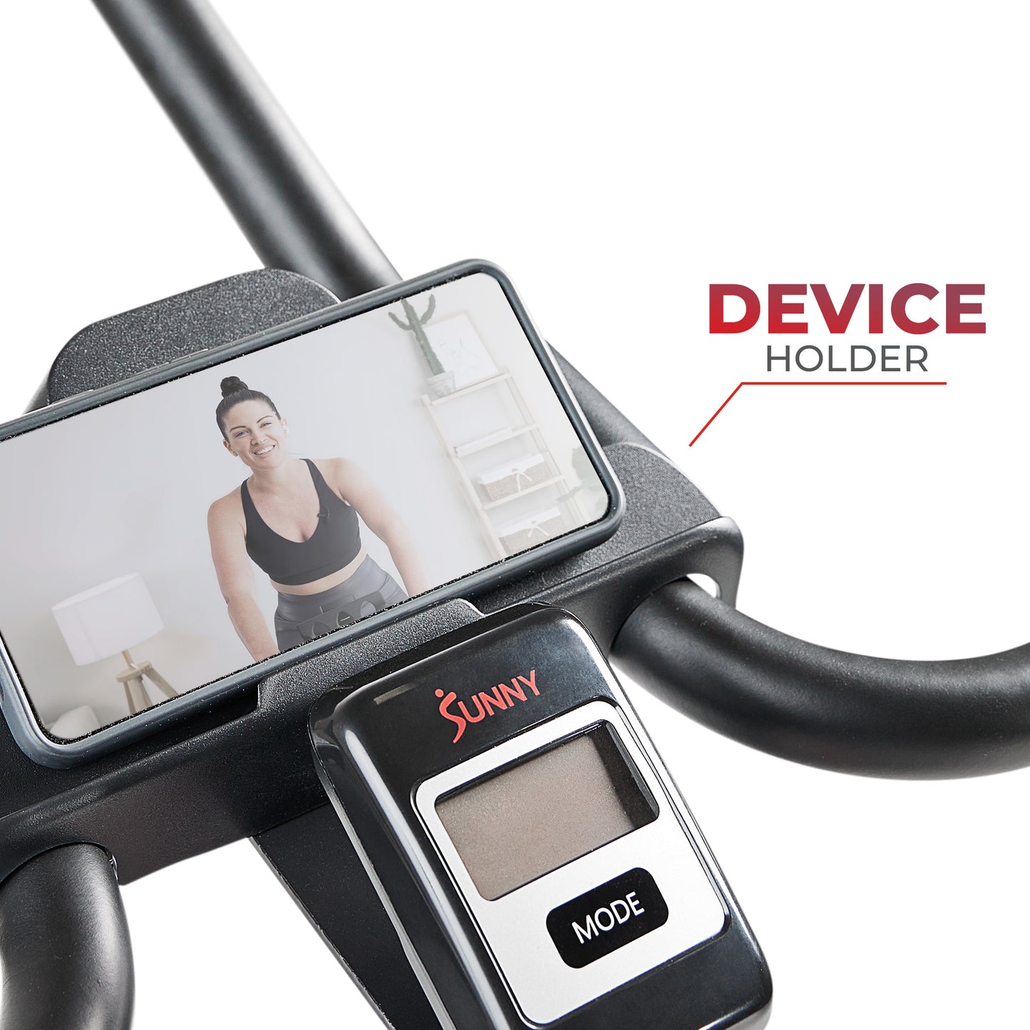 Sunny Health & Fitness Premium Magnetic Resistance Smart Indoor Cycling Bike with Quiet Belt Drive and Exclusive SunnyFit® App Enhanced Bluetooth Connectivity