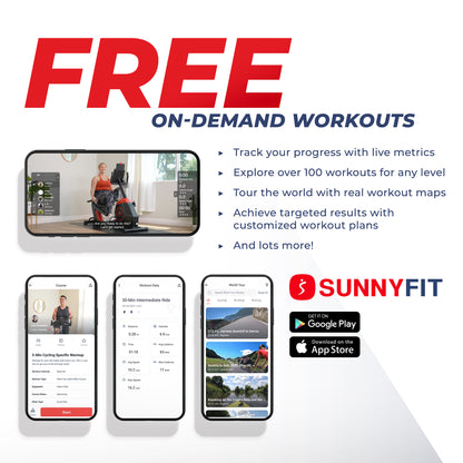 Sunny Health & Fitness Performance Interactive Series Recumbent Exercise Bike with Exclusive SunnyFit™ App Enhanced Bluetooth Connectivity - SF-RB420031