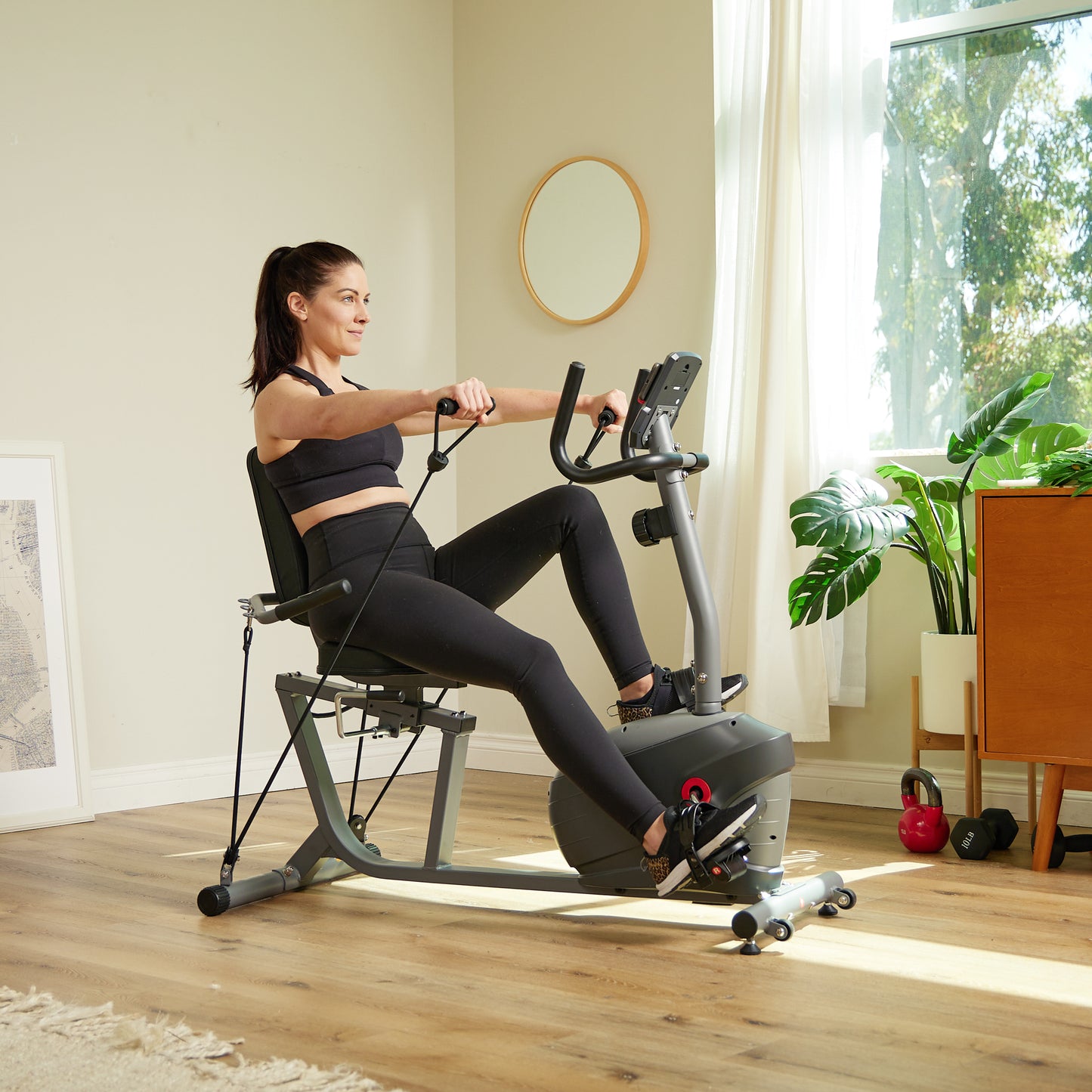 Sunny Health & Fitness Performance Interactive Series Recumbent Exercise Bike with Exclusive SunnyFit™ App Enhanced Bluetooth Connectivity - SF-RB420031