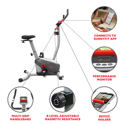 Sunny Health & Fitness Performance Interactive Series Upright Bike - SF-B220030