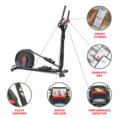 Sunny Health & Fitness Power Stride Advanced Elliptical Machine - SF-E321006