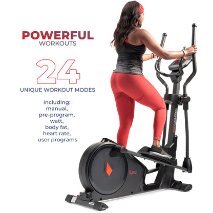 Sunny Health & Fitness Premium Elliptical Exercise Machine Smart Trainer with Exclusive SunnyFit® App Enhanced Bluetooth Connectivity