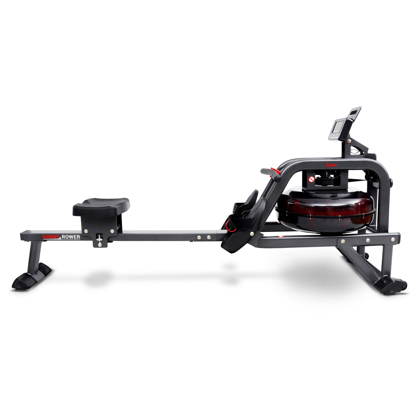 Sunny Health & Fitness Smart Obsidian Surge 500 m Water Rowing Machine - SF-RW5713SMART