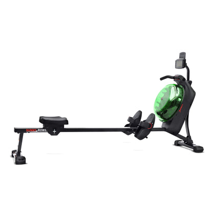 Sunny Health & Fitness Hydro + Dual Resistance Smart Magnetic Water Rowing Machine in Green- SF-RW522017GRN