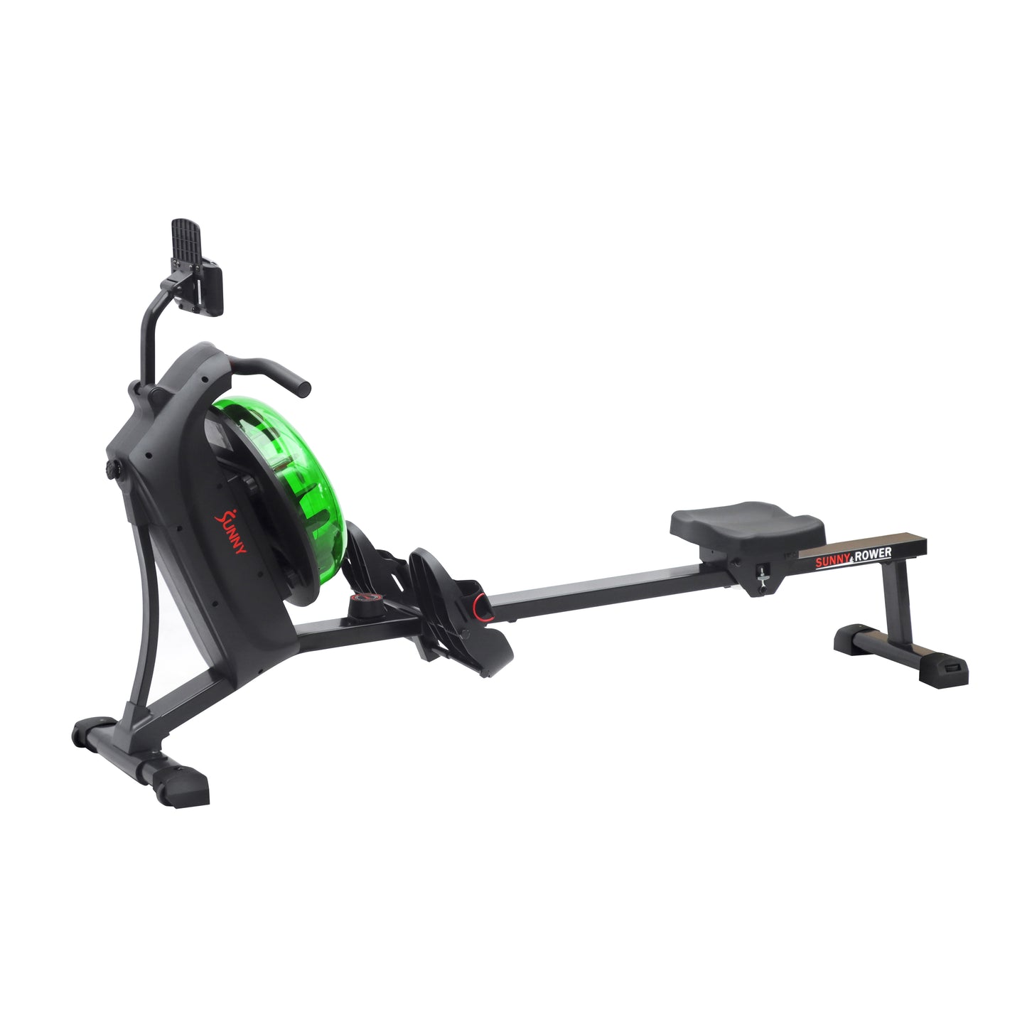 Sunny Health & Fitness Hydro + Dual Resistance Smart Magnetic Water Rowing Machine in Green- SF-RW522017GRN