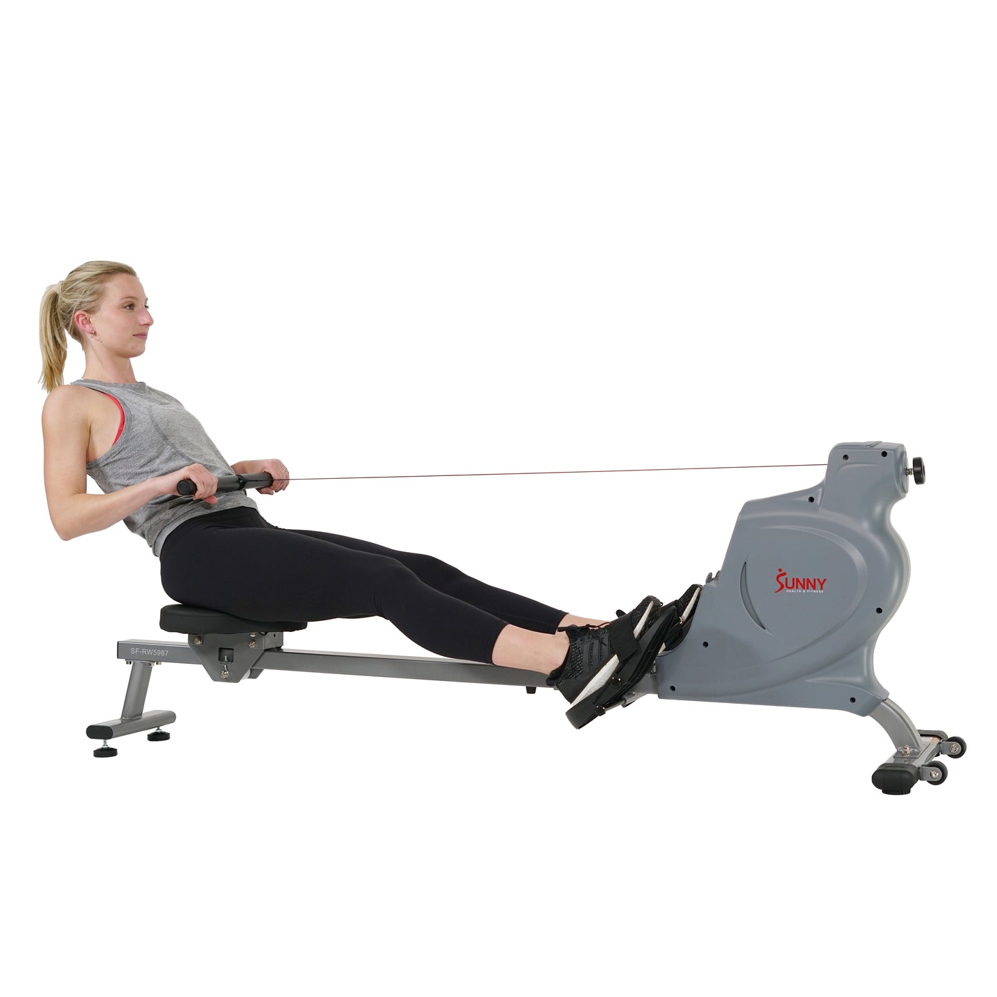 Sunny Health & Fitness Space Efficient Convenient Magnetic Rowing Machine – SF-RW5987