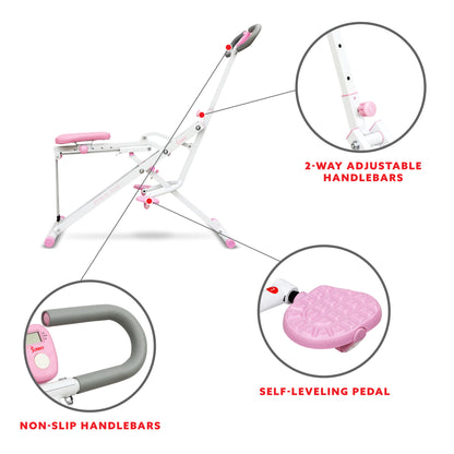 Sunny Health & Fitness Upright Row-N-Ride® Exerciser in Pink – P2100