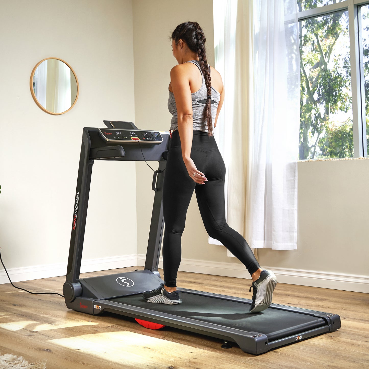 Sunny Health & Fitness Smart Strider Treadmill with 20" Wide LoPro Deck - SF-T7718SMART